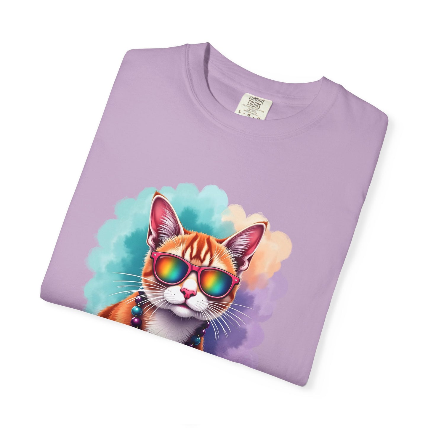 In My Aquarius Era – Rainbow Cat Vibes Tee