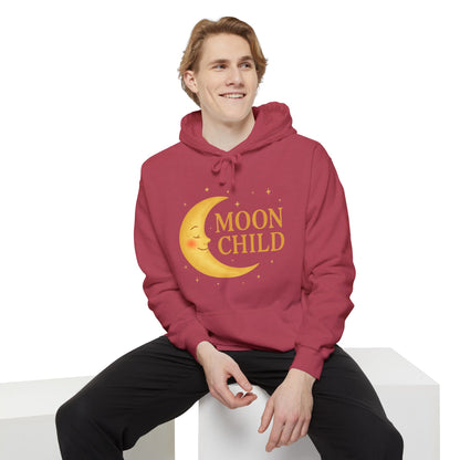Moon Child Unisex Hoodie – Vibrant Celestial Comfort Colors Midweight Hoodie