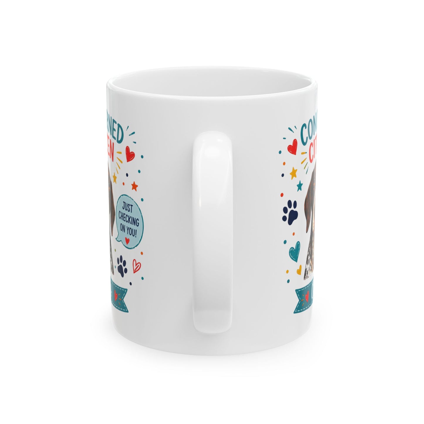 Personalized Dog Mug "Concerned Citizen" | Custom Pet Mug with Dog Photo & Name | Funny Dog Lover Gift