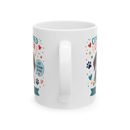 Personalized Dog Mug "Concerned Citizen" | Custom Pet Mug with Dog Photo & Name | Funny Dog Lover Gift