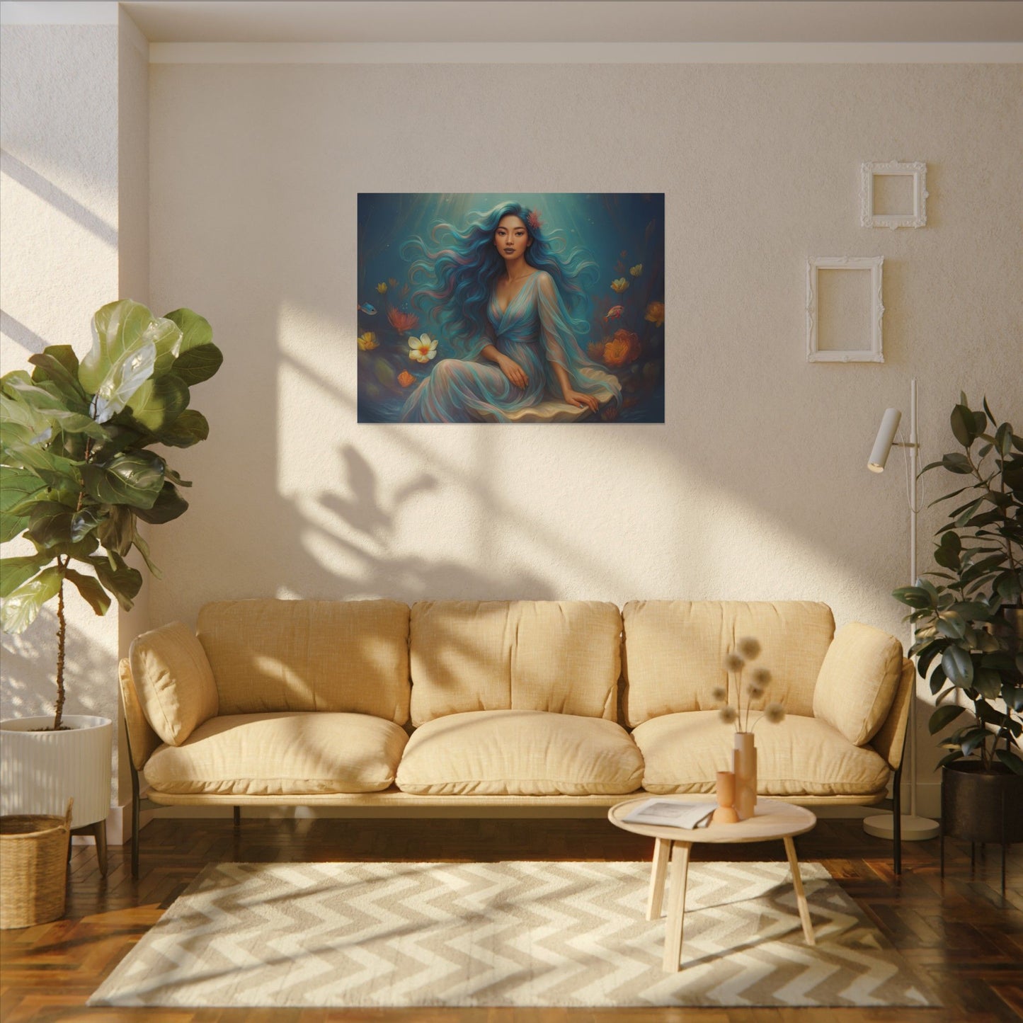 Ocean Muse: Goddess of the Deep | Pisces Inspired | Ethereal Fantasy Water Sign Wall Art