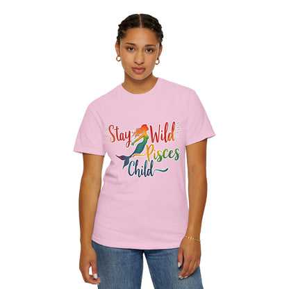 Stay Wild Pisces Child Tee – Colorful Mermaid Zodiac Shirt