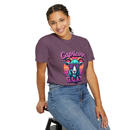 Capricorn The G.O.A.T – Vaporwave Retro Zodiac Tee
