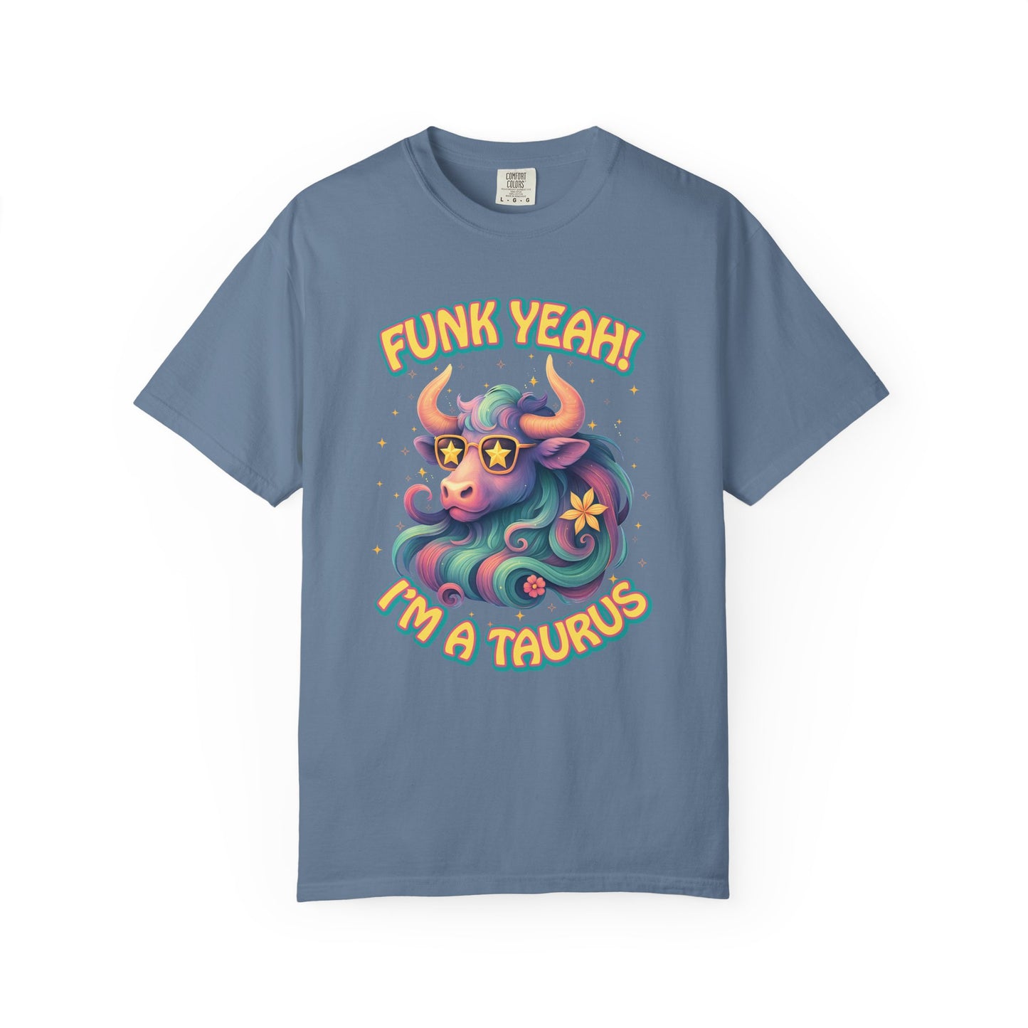 Funk Yeah I’m a Taurus T-Shirt | Cool Retro Taurus Graphic Tee | Comfort Colors 1717 | Astrology Shirt for Earth Signs