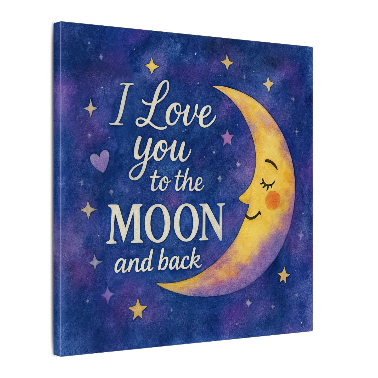 I Love You to the Moon and Back - Celestial Night Sky | Canvas Wall Art
