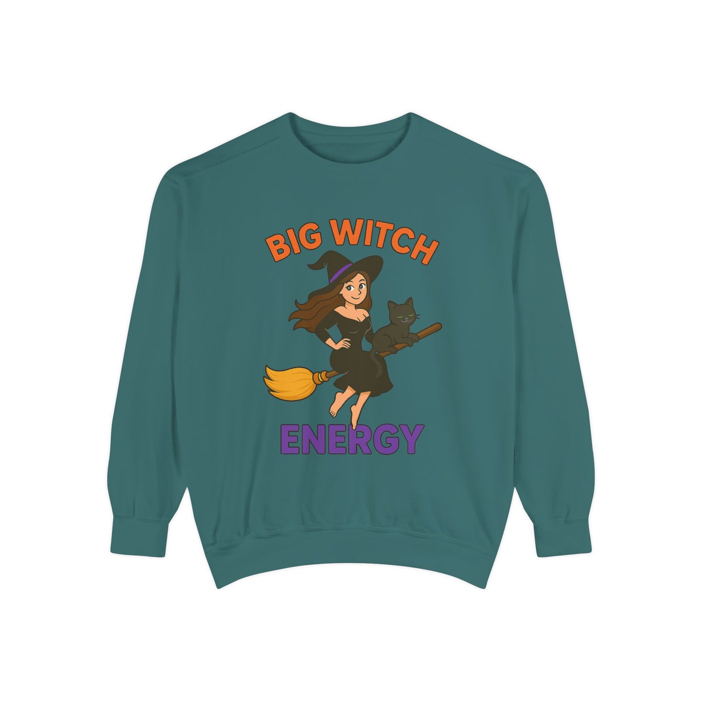 Big Witch Energy Sweatshirt – Funny Witch Cat Broom Pullover
