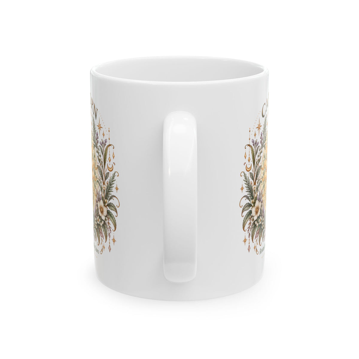 Celestial Sun Floral Capricorn Zodiac Coffee Mug 11oz and 15 oz
