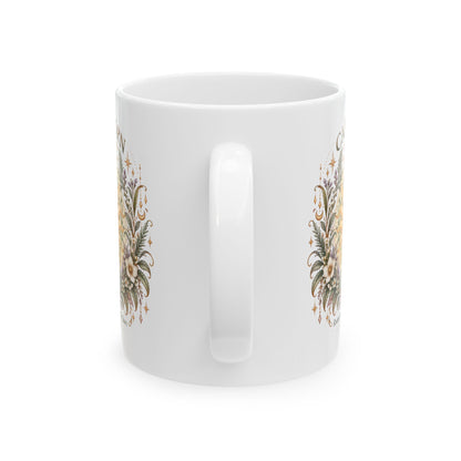 Celestial Sun Floral Capricorn Zodiac Coffee Mug 11oz and 15 oz