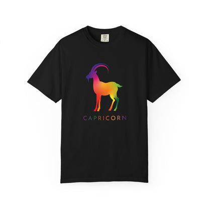 Capricorn – Rainbow Gradient Zodiac Goat Tee