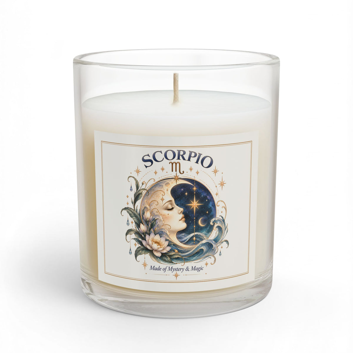 Crescent Moon Scorpio Zodiac Celestial Astrology Candle 11oz