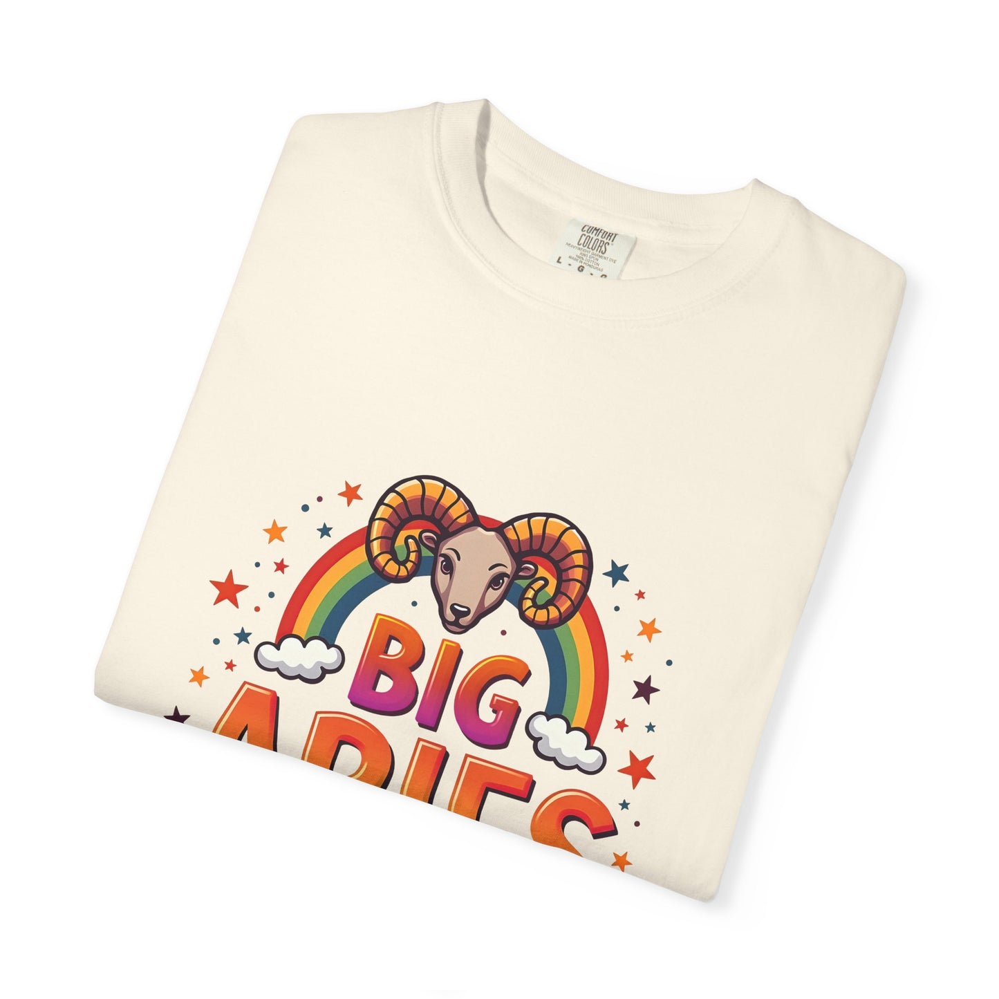 Big Aries Energy T-Shirt | Astrology Zodiac Tee | Comfort Colors Aries Shirt | Fire Sign Birthday Gift | Retro Horoscope Graphic Tee for Aries Lovers