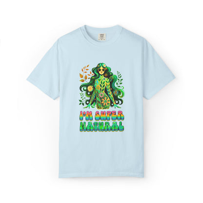 I’m Super Natural Colorful Retro Tee – Groovy Flower Power Goddess virgo t Shirt