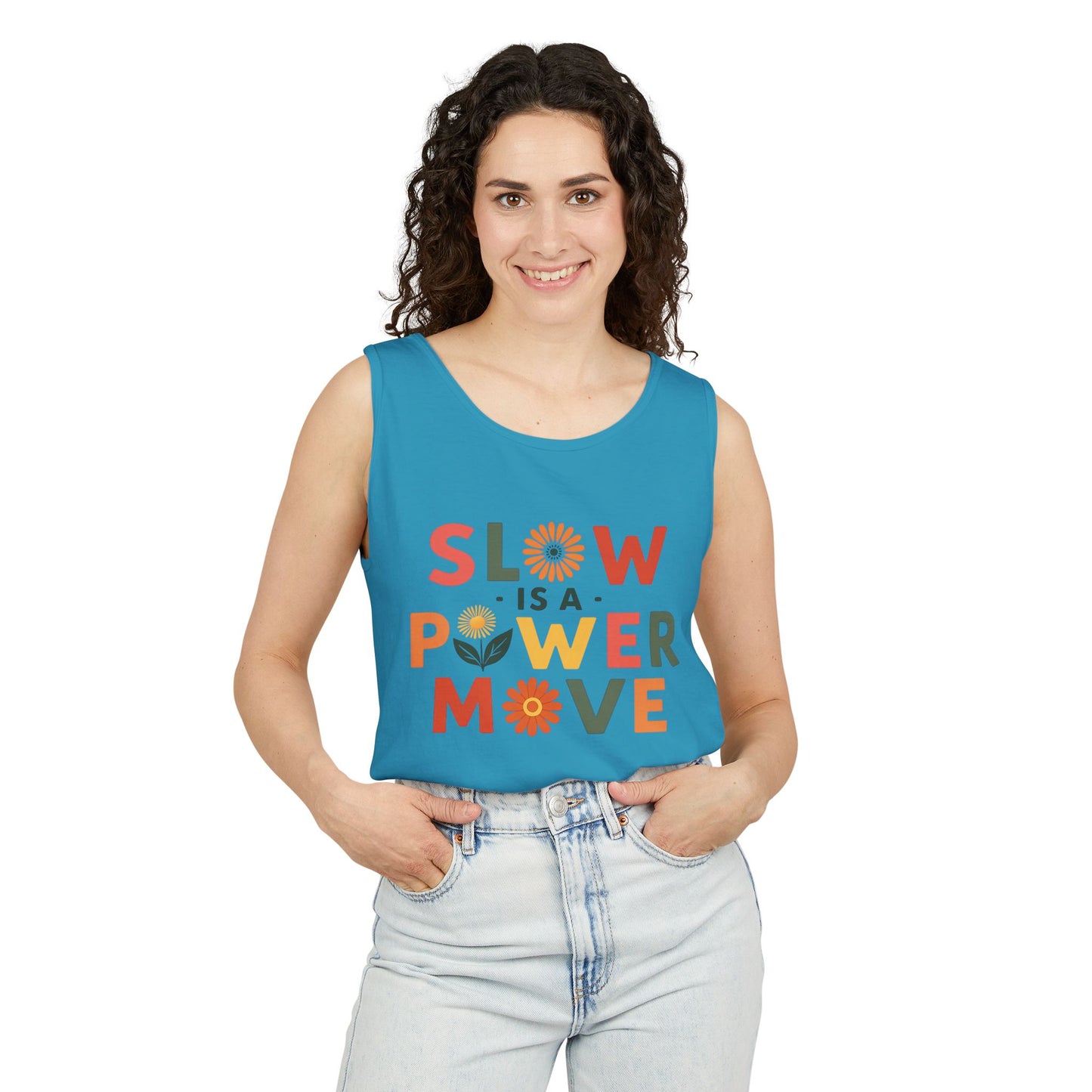 Slow is a Power Move - Colorful Affirmation Tank (Unisex)