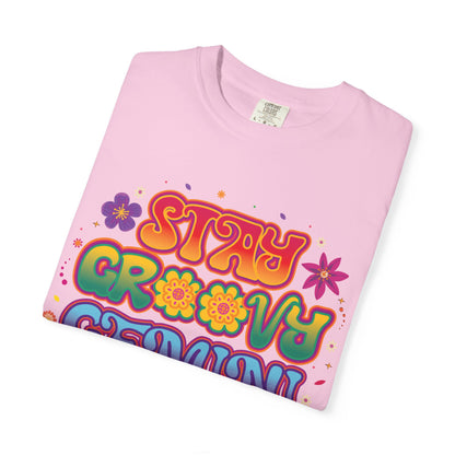 Stay Groovy Gemini – Flower Power Retro Zodiac Tee