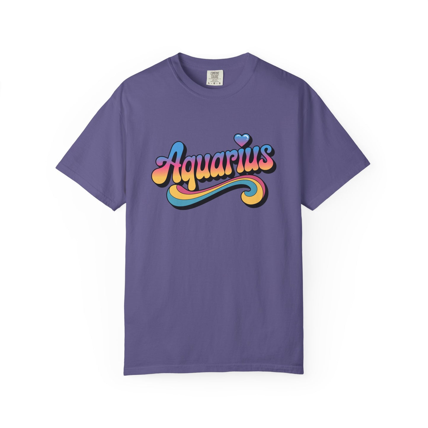 Aquarius – Retro Groovy Zodiac Tee