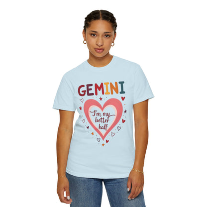 GEMINI I’m My Better Half Tee – Colorful Retro Zodiac Shirt
