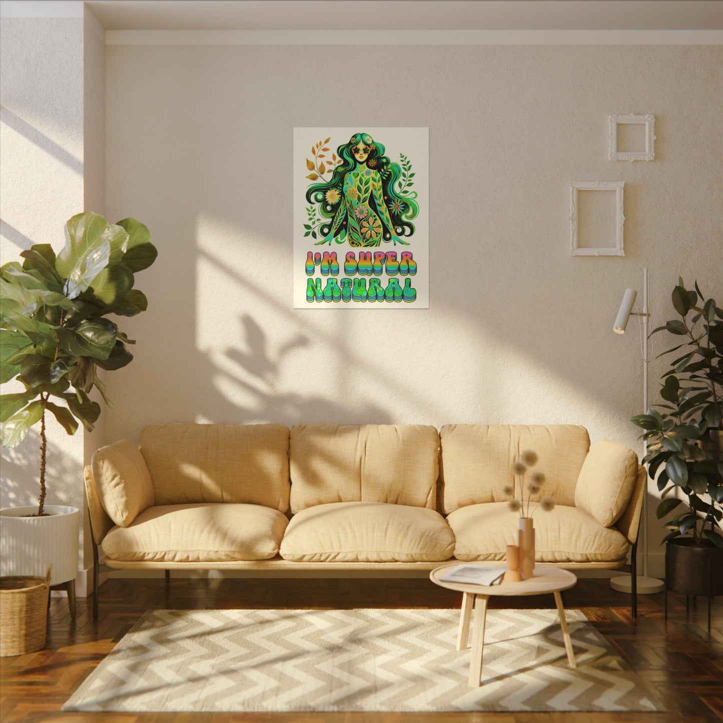 I’m Super Natural – Retro Radiant Affirmation Canvas Wall Art - Enchanted Sky