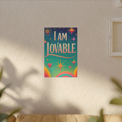 I AM LOVABLE - Colorful Affirmation Wall Art
