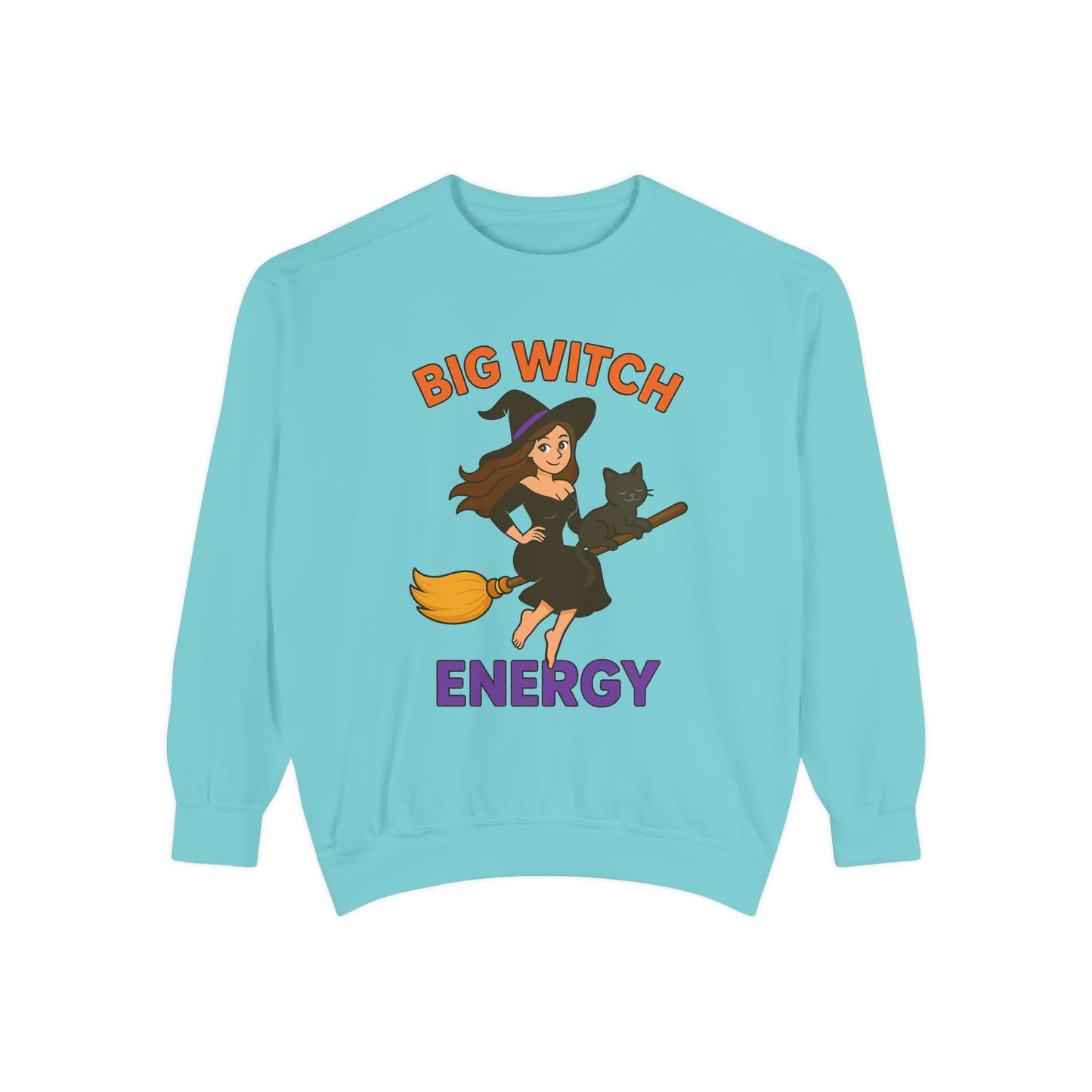 Big Witch Energy Sweatshirt – Funny Witch Cat Broom Pullover