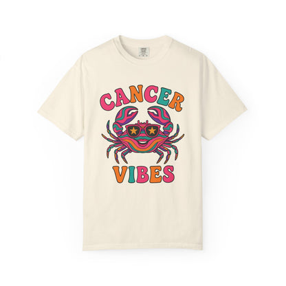 Cancer Vibes Tee – Colorful Retro Zodiac Shirt