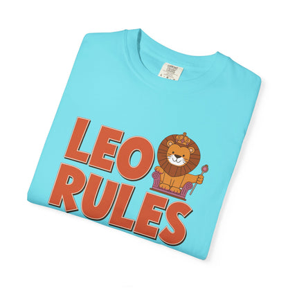 Leo Rules Tee – Funny Zodiac Shirt
