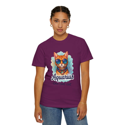 Aquarius One Cool Cat – Groovy Cosmic Kitty T-shirt