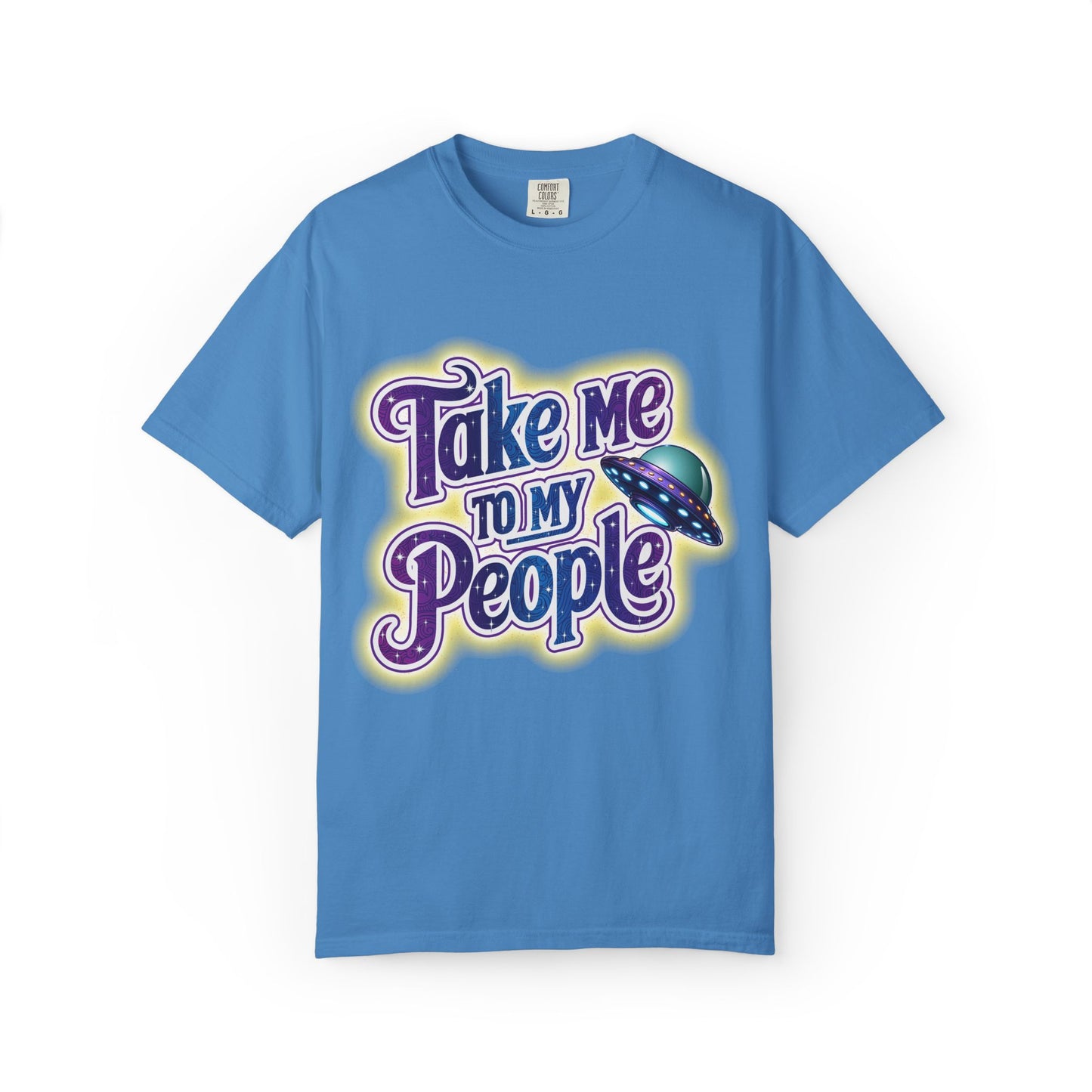 Take Me To My People Tee – Funny Retro UFO Shirt