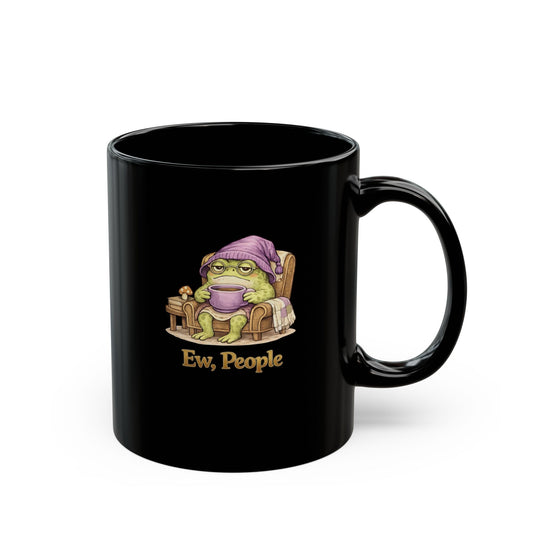 Ew, People Funny Frog Mug | Humorous Cottagecore Introvert Mug | Cozy Frog Coffee Cup