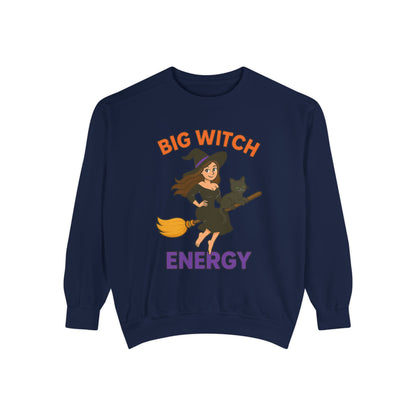 Big Witch Energy Sweatshirt – Funny Witch Cat Broom Pullover