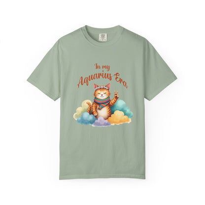 In My Aquarius Era Tee – Colorful Funny Zodiac Cat Shirt