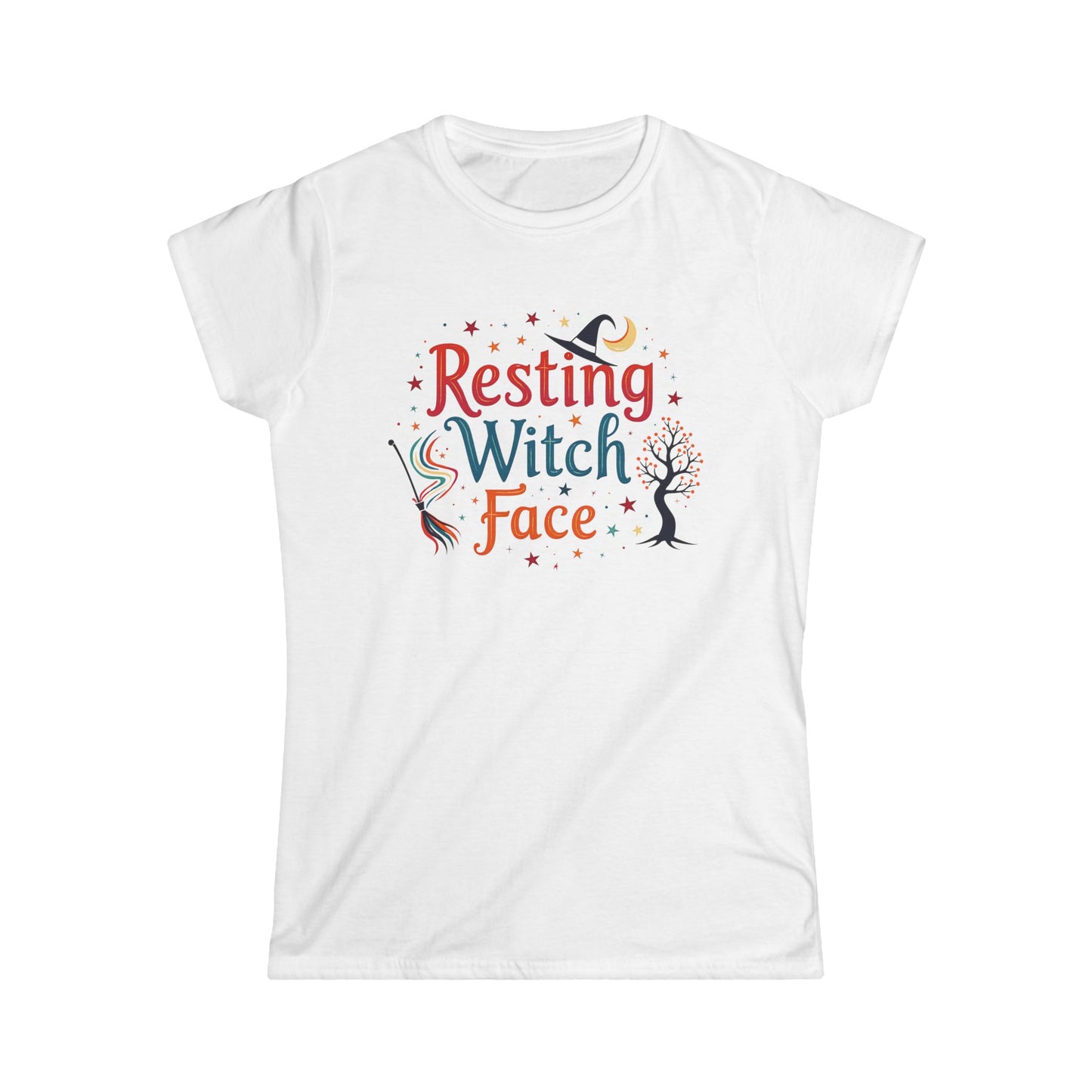Resting Witch Face T-Shirt — Funny Halloween Witch Tee for Women