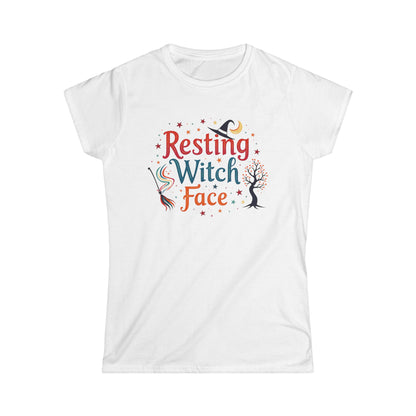 Resting Witch Face T-Shirt — Funny Halloween Witch Tee for Women