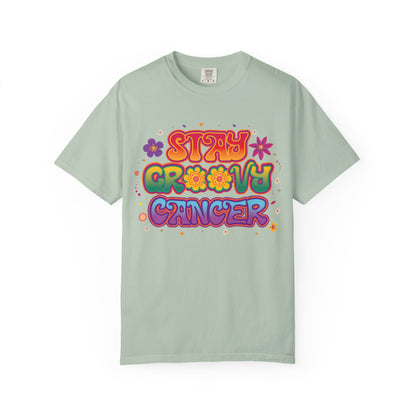 Stay Groovy Cancer Tee – Retro Colorful Zodiac Shirt