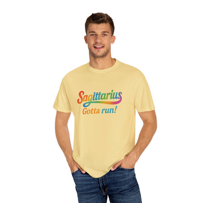 Sagittarius Gotta Run – Colorful Tee Zodiac Shirt