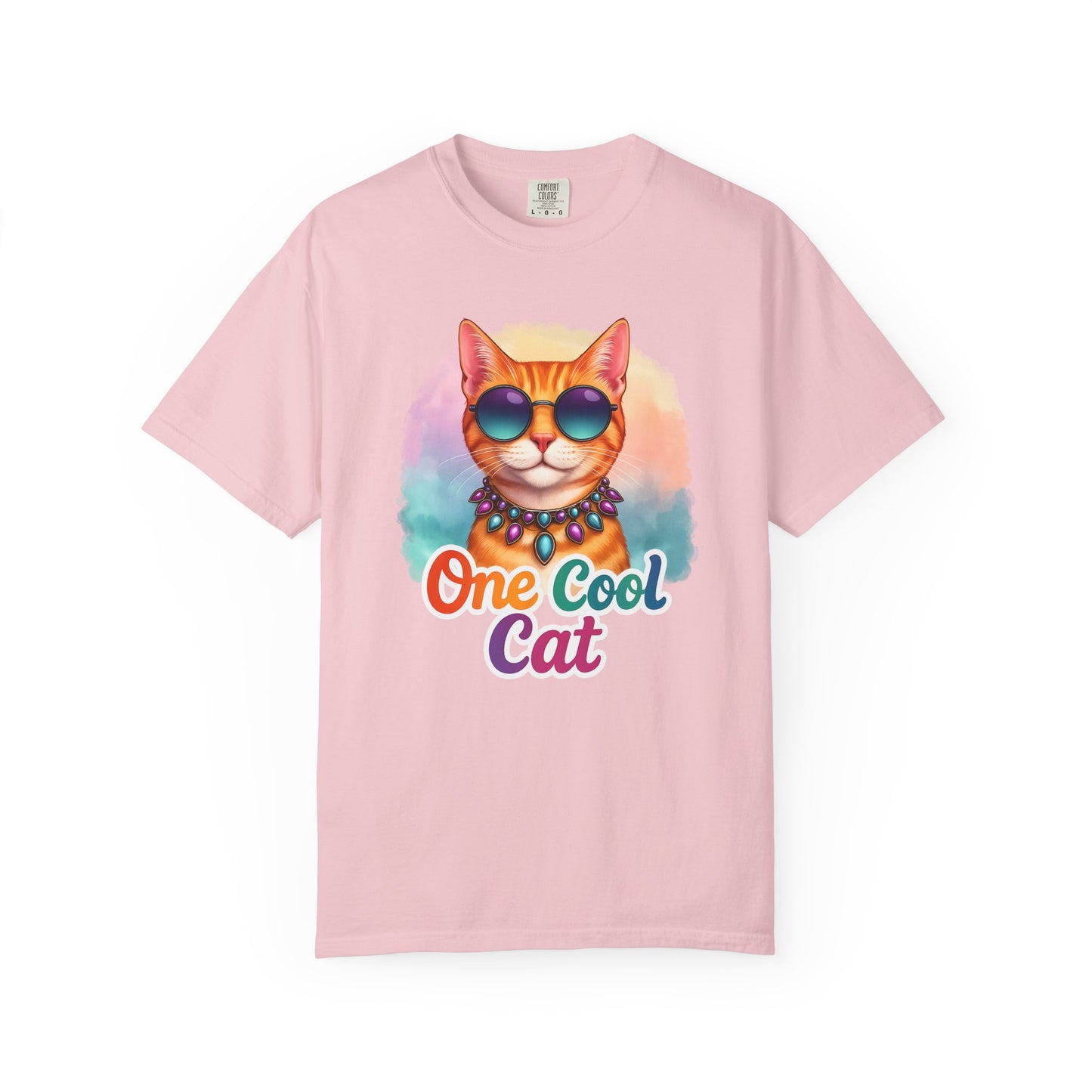 One Cool Cat  -  Funny Retro Groovy Cat Lover Tee