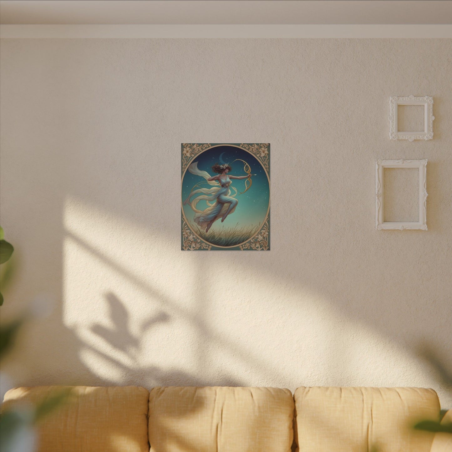 Artemis Under the Stars – Art Nouveau Goddess Wall Art