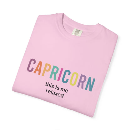 Capricorn This Is Me Relaxed – Funny Minimalist Zodiac Tee