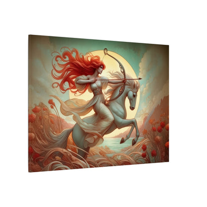 Sagittarius Zodiac Wall Art, Archer Goddess Canvas Print, Astrology Home Decor, Sagittarius Gift for Her, Celestial Centaur Painting, Star Sign Wall Decor