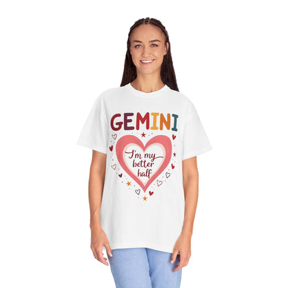 GEMINI I’m My Better Half Tee – Colorful Retro Zodiac Shirt