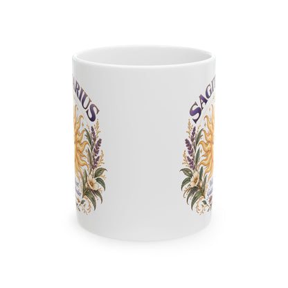 Sagittarius Zodiac Celestial Sun Mug 11oz and 15 oz Coffee Cup