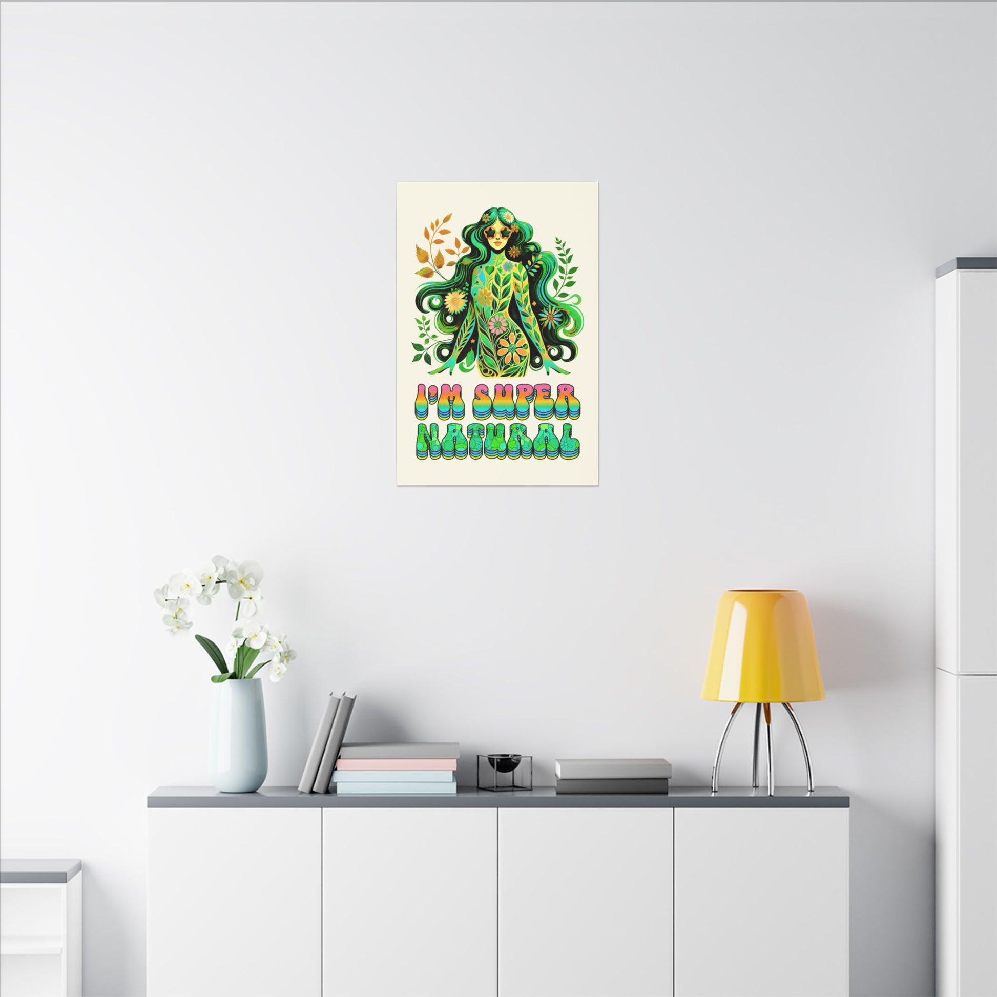 I’m Super Natural – Retro Radiant Affirmation Canvas Wall Art - Enchanted Sky