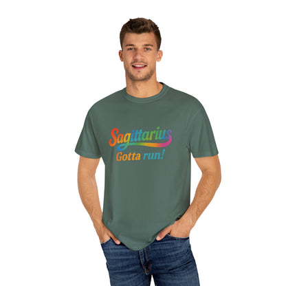 Sagittarius Gotta Run – Colorful Tee Zodiac Shirt