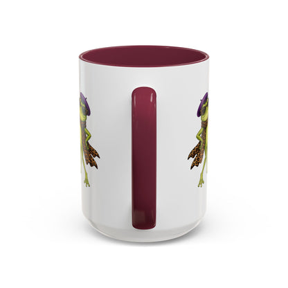 Darling You're Ribbiting Frog Mug | Funny Fashion Frog Coffee Mug | Glam Frog Gift for Women | Colored Mug
