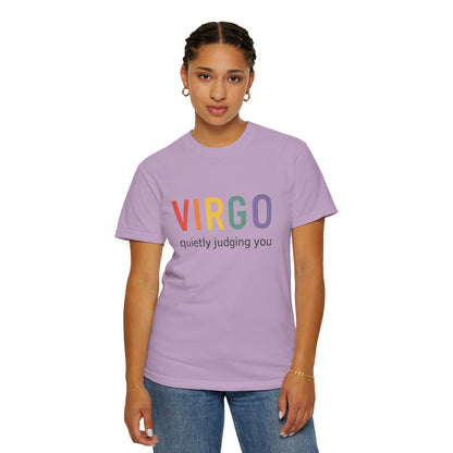 VIRGO quietly judging you – Rainbow Zodiac Tee