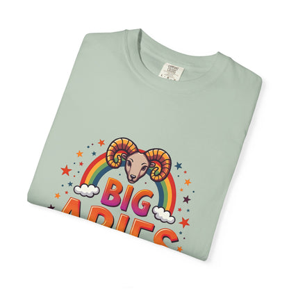 Big Aries Energy T-Shirt | Astrology Zodiac Tee | Comfort Colors Aries Shirt | Fire Sign Birthday Gift | Retro Horoscope Graphic Tee for Aries Lovers
