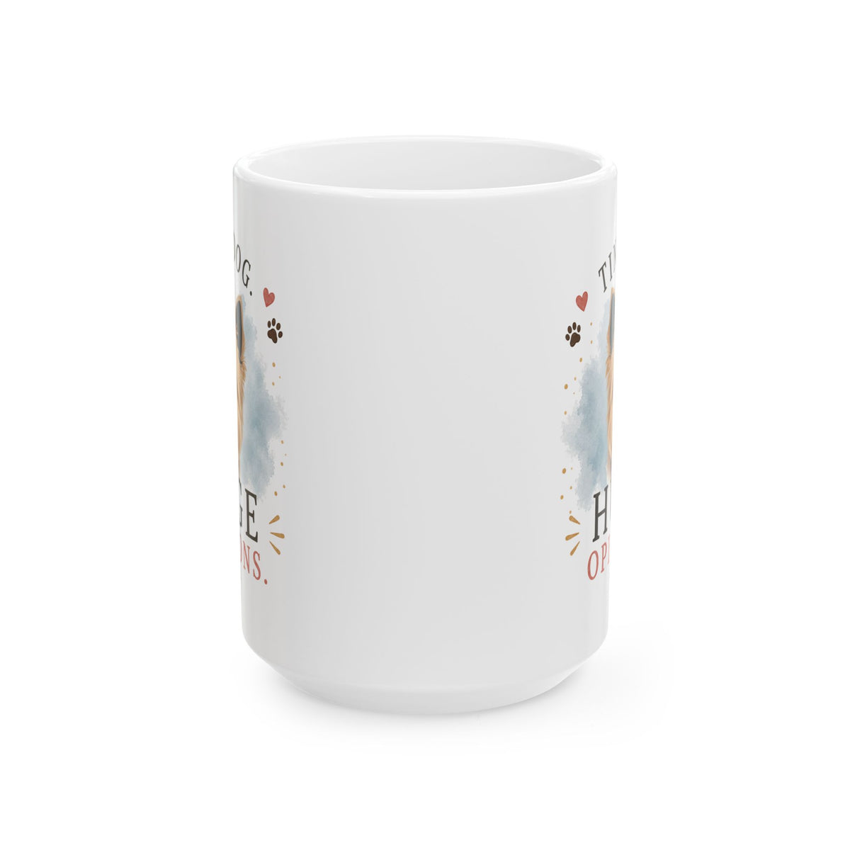 Custom Pet Mug with Photo and Name, Tiny Dog Huge Opinions, Personalized Pet Coffee Cup for Dog Lover, Gift for Dog Mom and Dad
