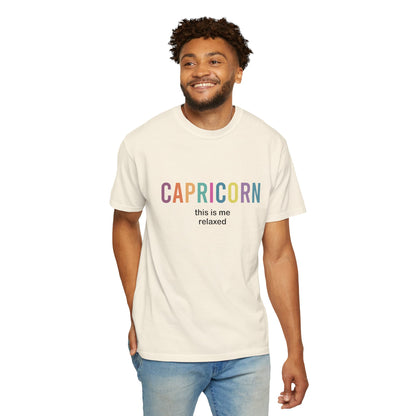 Capricorn This Is Me Relaxed – Funny Minimalist Zodiac Tee