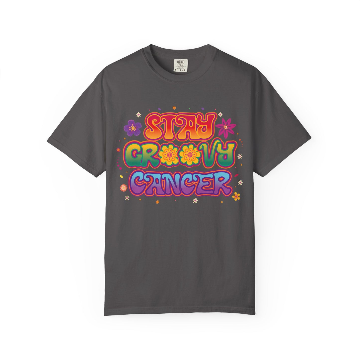 Stay Groovy Cancer Tee – Retro Colorful Zodiac Shirt