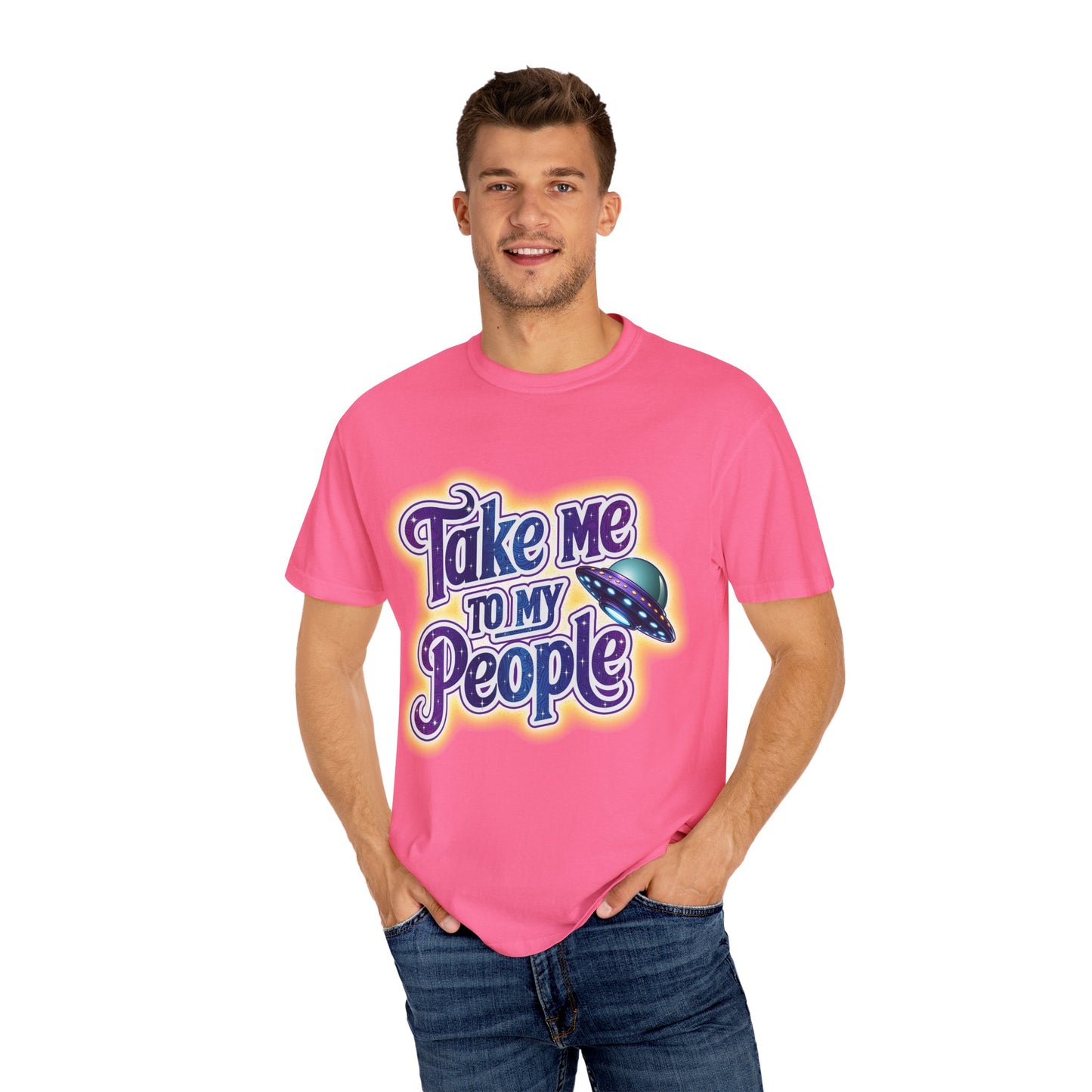 Take Me To My People Tee – Funny Retro UFO Shirt