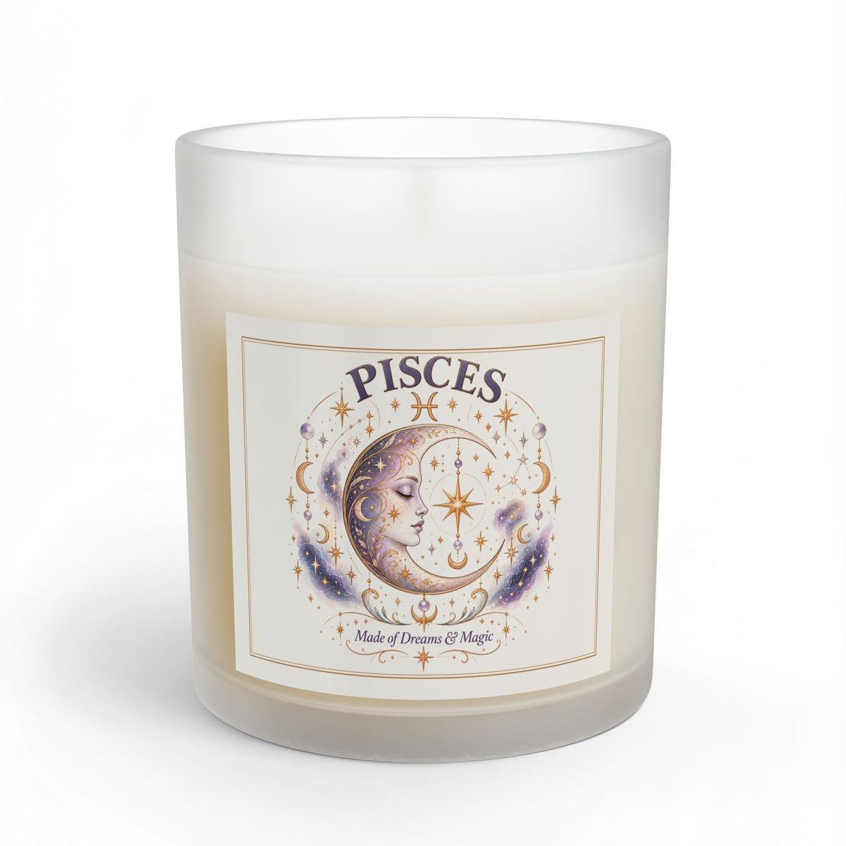 Celestial Moon Astrology Pisces Zodiac Candle 11oz